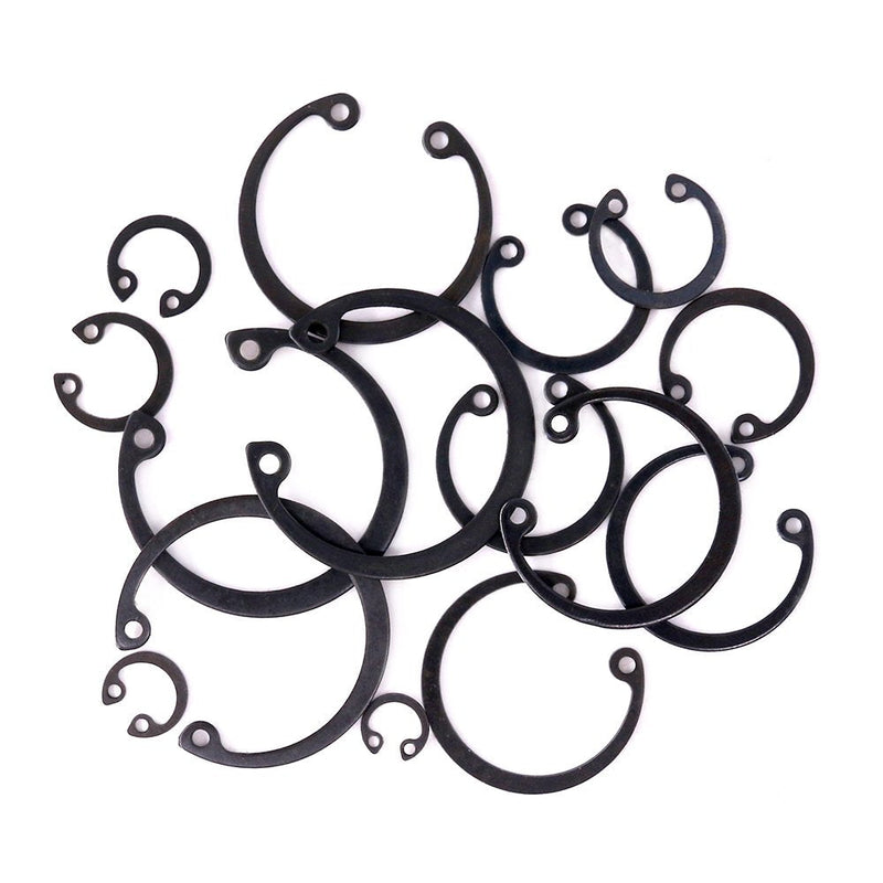 Hilitchi 300-Pcs [15-Size] Alloy Steel Internal Circlip Snap Retaining Clip Ring Assortment Set - NewNest Australia