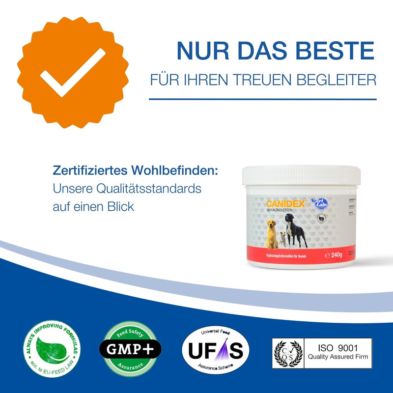 NutriLabs Canidex® joint tablets for dogs 60 PCS. - with MSM, hyaluronic acid, glucosamine, UVM. - Health products for dogs - Food supplements for dogs - Devil's claw dog chewable tablets 60 pieces - NewNest Australia