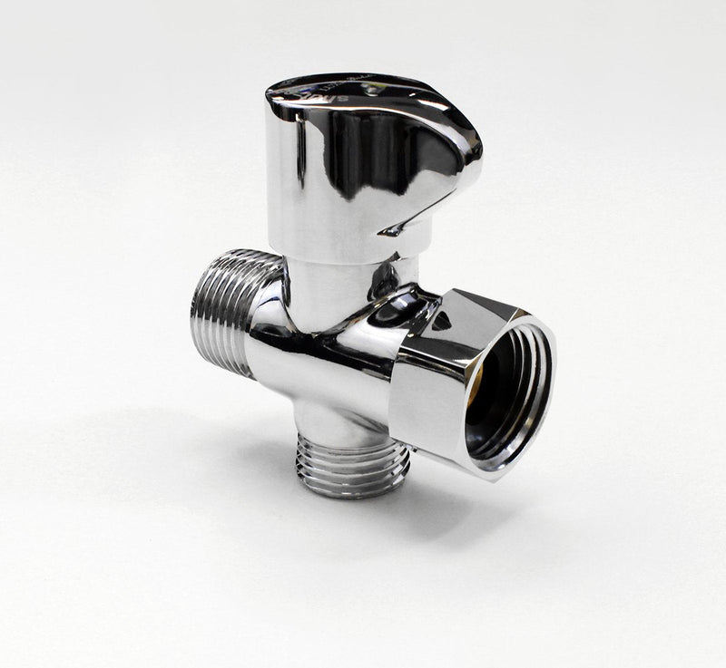 Luxe Bidet Metal T-adapter with Shut-off Valve, Winged 3-way Tee Connector, Chrome Finish, for Luxe Neo Bidets - NewNest Australia