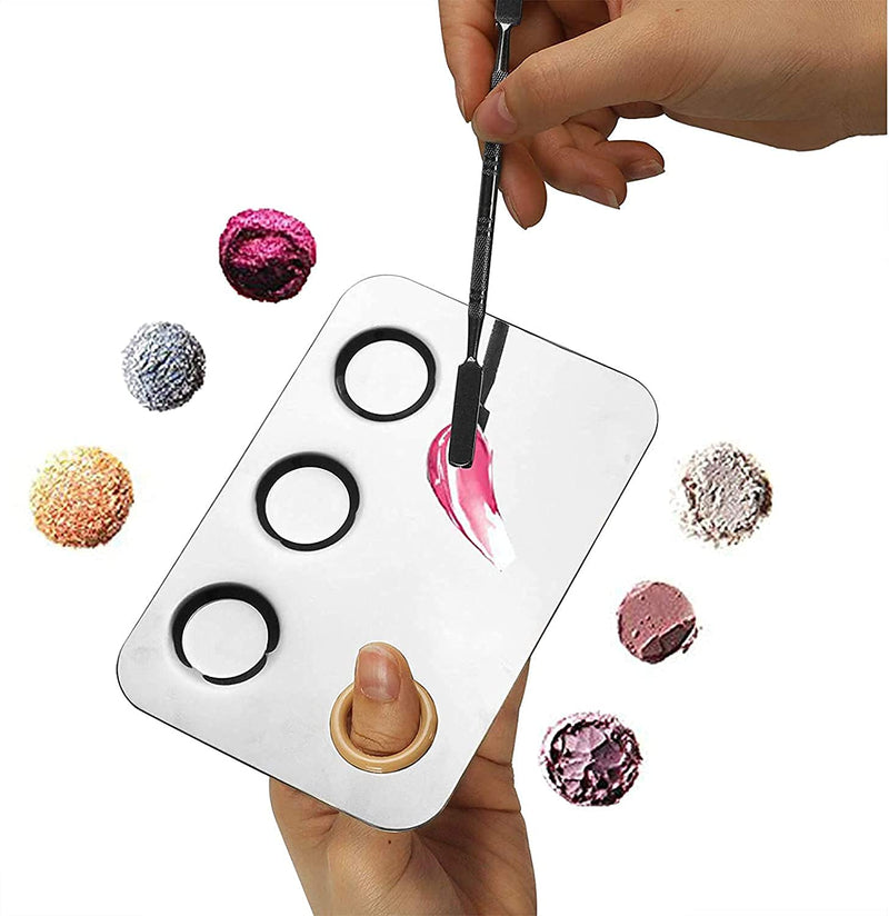 PIPRE Professional Cosmetic Nail Makeup Mixing Palette Spatula Tool High Quality Stainless Steel Hands-free Matte Packing - NewNest Australia