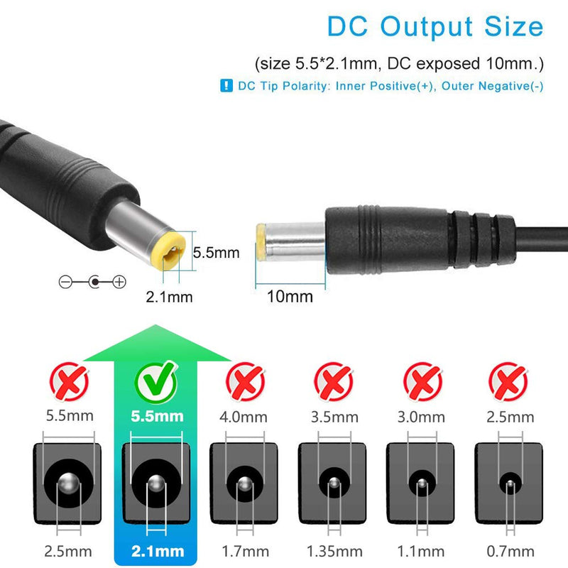 12V 5A Power Supply for LED Strip Lights, 60W Power Adapter, 120V AC to 12V DC Transformer(1 set) 1 Set - NewNest Australia