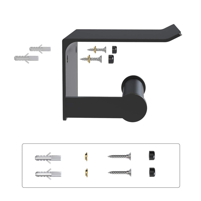 Vdomus Toilet Paper Holder, rustproof Aluminum Wall Mounted Toilet roll Holder with Shelf - NewNest Australia