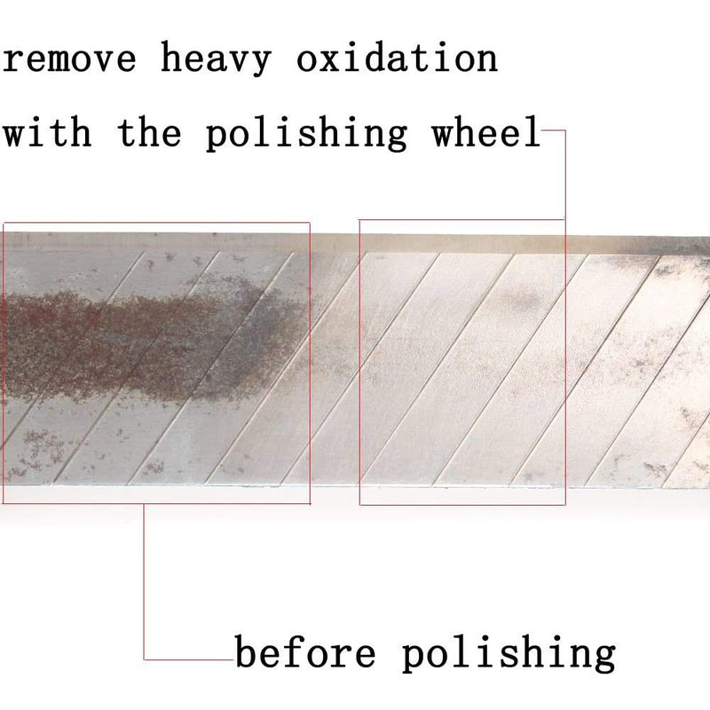 PHYHOO Fine Abrasive Wheel Brush Polishing Buffing Wheels Sanding Rust Remove Rotary Tools Accessories 2.35 MM Mandrel 80 Pieces - NewNest Australia