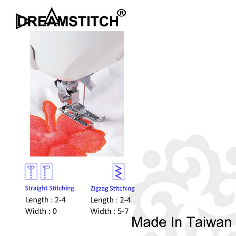 DREAMSTITCH Snap On 7mm Open Toe Foot Appliqué Presser Foot for Brother, Babylock, Singer, Babylock, Elna, Janome, Juki and More Sewing Machine ALT: 40080962, 718W, JU-5900-01Z - NewNest Australia