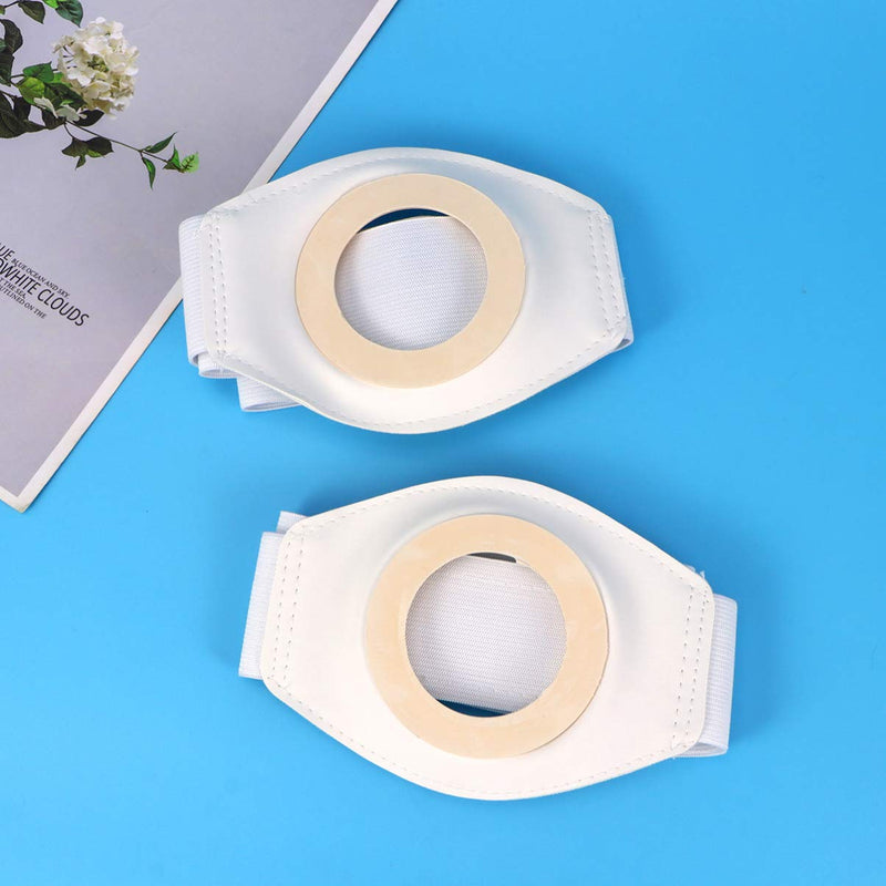 HEALLILY 2pcs Abdominal Hernia Belt Elastic Stoma Belly Abdomen with Breathable Stoma Opening for Post Colostomy Ileostomy Healthcare Beige - NewNest Australia