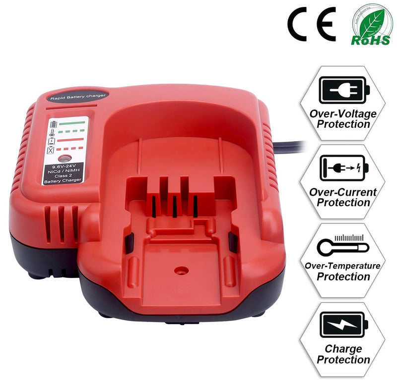 Lasica Replacement for Black & Decker Battery Charger BDCCN24 BDFC240 Black and Decker 9.6V 12V 14.4V 18V 24V NiCad & NiMh Battery Firestorm HPB18-OPE HPB14 HPB12 HPB96 HPB24 Black Decker 18V Charger - NewNest Australia