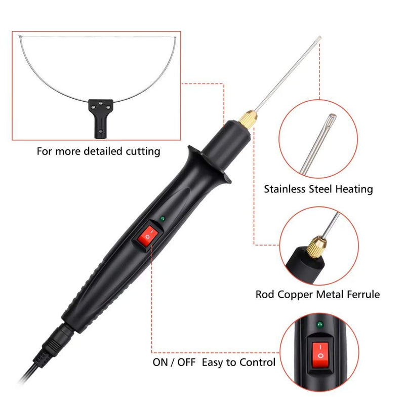 GOCHANGE 3 in 1 Foam Cutter Electric Cutting Machine Pen Tools Kit, 100-240V /18W Styrofoam Cutting Pen with Electronic Voltage Transformer Adaptor - NewNest Australia