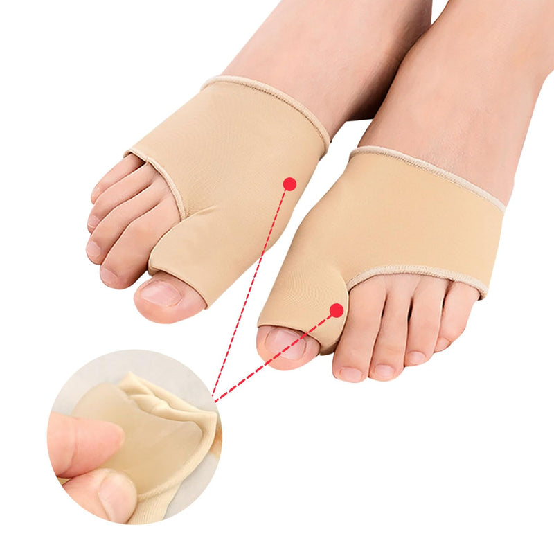 AOOTUERL Valgus Correction Bandage, 1 Pair of Valgus Toe Corrector, Big Toe Straightener with Built-in Gel Pad Protection for Pain Relief from Hallux Valgus, Big Toe Straightener (Beige) - NewNest Australia