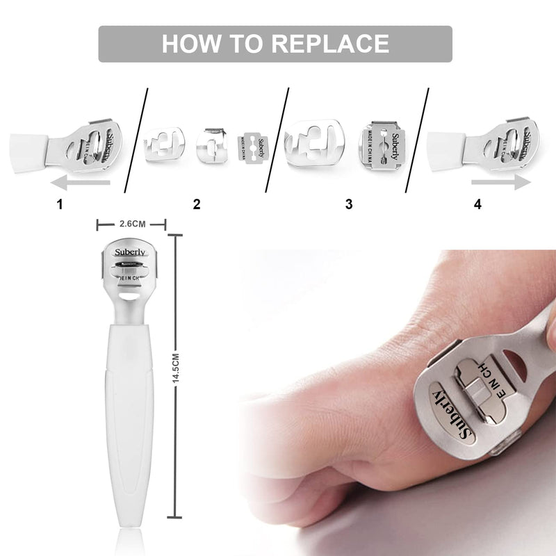Foot File for Hard/Dead Skin, Foot Callus Remover 3Pcs, Foot Scraper for Wet/Dry Skin, Stainless Steel Foot Rasp for Cracked Feet, Pedicure Kit by Dualeco, Black - NewNest Australia