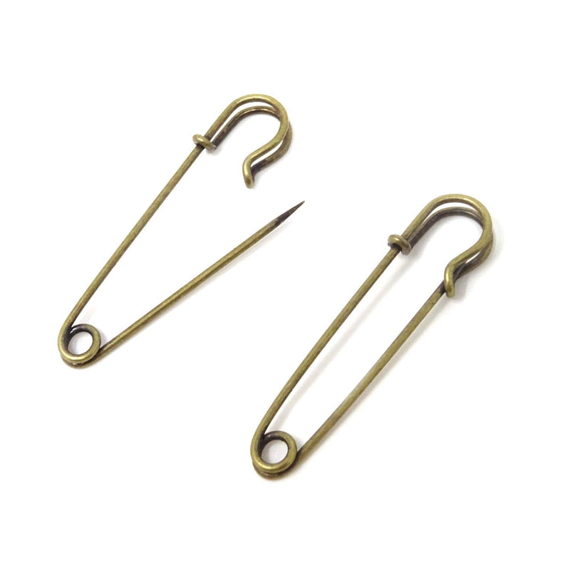 Honbay 30PCS 5cm/2Inch Brooches Heavy Duty Safety Pins for Blankets, Sweaters, Shawls, Kilts, Crafts (Bronze) Bronze - NewNest Australia