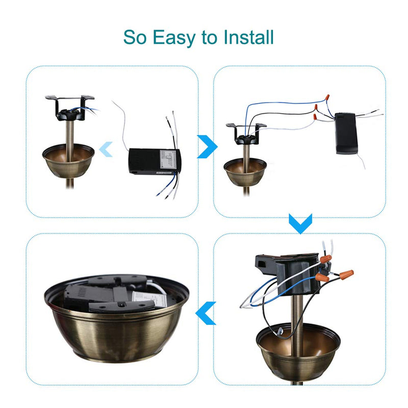 Universal Ceiling Fan Remote Control Kit, 3-in-1 Ceiling Fan Light Timing & Speed Remote, for Hunter/Harbor Breeze/Westinghouse/Honeywell/Other Ceiling Fan lamp - NewNest Australia