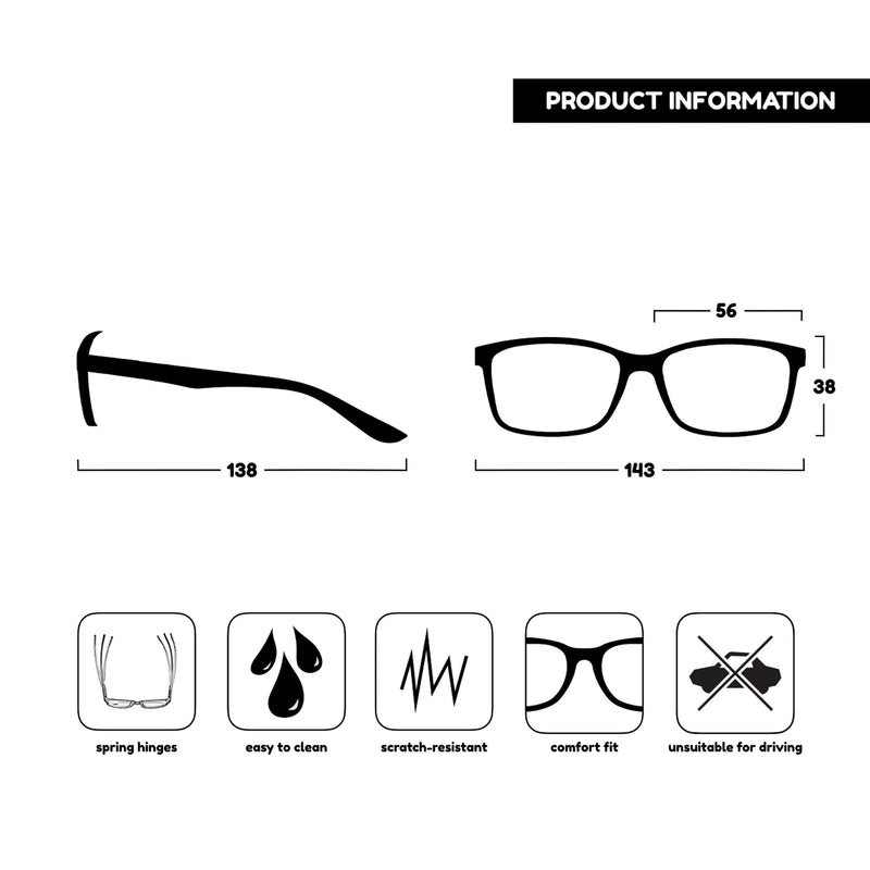 The Reading Glasses Company Black & Brown Tortoiseshell Readers Value 2 Pack Large Mens Spring Hinges RR83-12 +1.00 +1.00 Magnification (Pack of 2) Black / Brown Tortoiseshell - NewNest Australia