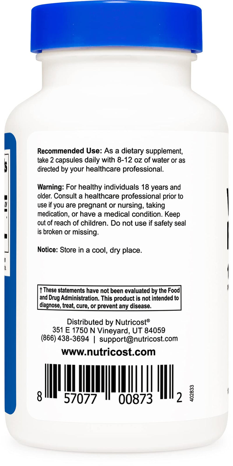 Nutricost Valerian Root Capsules (1000mg Per Serving) 120 Capsules - 4,000mg Equivalent Per Serving (4:1 Extract), Vegetarian Caps, Gluten Free, Non-GMO - NewNest Australia