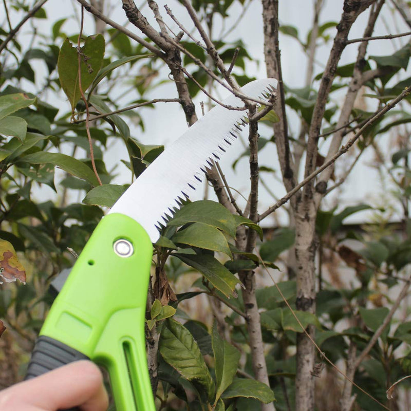 KALIM Folding Hand Saw, Gardening/Camping/Pruning Saw with Rugged 7 Inch Blades Professional Folding Saw Razor Tooth Sharp Blade Solid Non-Slip Grip and Safety Lock 7'' Blade D-shaped - NewNest Australia