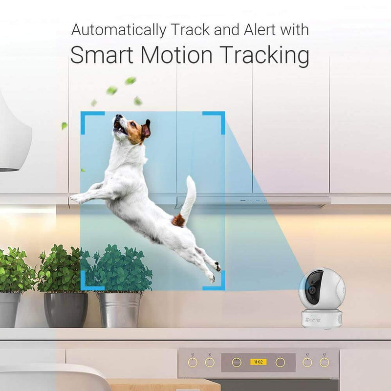 EZVIZ 1080p Indoor Pan/Tilt WiFi Security Camera, 360° Coverage, Auto Motion Tracking, Two-Way Audio, Clear 30ft Night Vision, Supports MicroSD Card up to 256GB (Sold Seperately)| C6CN Pro - NewNest Australia