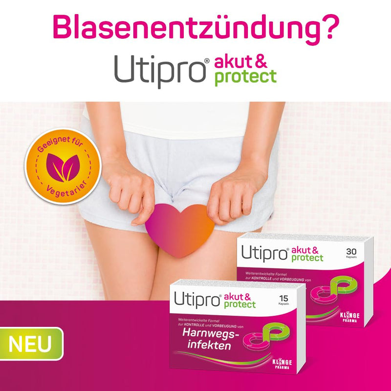 Utipro Acute & Protect, Triple Strength For Acute And Recurrent Cystitis, Acute And Preventative, Supports Antibiotic Therapy, Reduces Bacteria In The Bladder And Intestines, Pack Of 30 - NewNest Australia