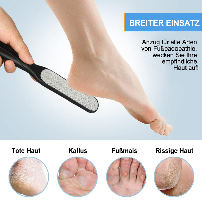 WUJUN 2Pcs Foot Files Foot Pedicure Kit, Stainless Steel Foot Rasp and Dual Sided Foot File Hard Skin Remover Professional Foot Care Tool Both Wet and Dry Cracked Feet - NewNest Australia