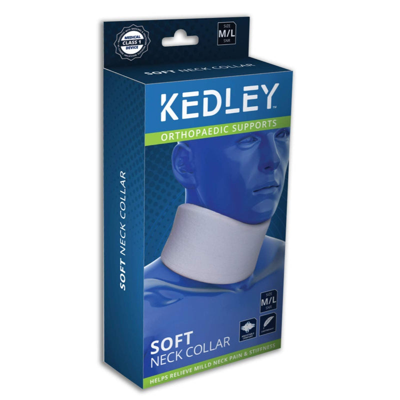 Foam Neck Collar by Kedley | Medical Grade Adjustable Neck Brace Support | Neck Support for Neck Pain | Cervical Neck Black Soft and Comfortable Cervical Collar Neck and Spine Injuries (M/L (Senior)) M/L (Pack of 1) Grey (1 pc) - NewNest Australia