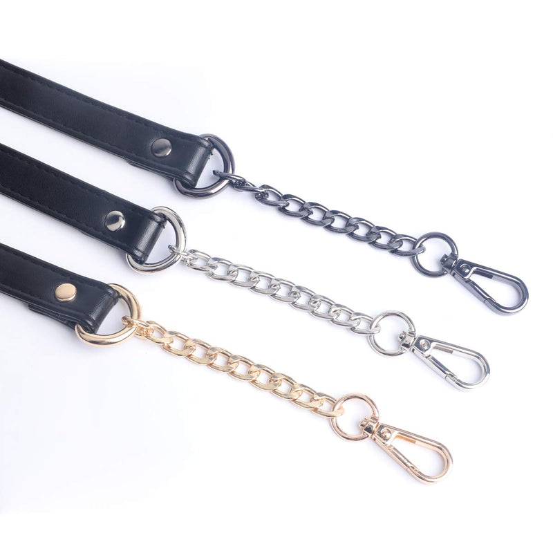 Beaulegan Purse Chain Handles - Microfiber Leather - Replacement for Shoulder Bag or Handbag 23.6 inch Long (2 PCS/Gold) Gold - NewNest Australia