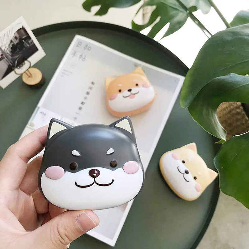 Entonic Contact Lens Case Cute Shiba Inu Design Contact Lens Box With Mirror Tweezers, Portable Contact Lens Holder Storage Container Eye Care Kit For Home And Travel (Orange), Orange - NewNest Australia