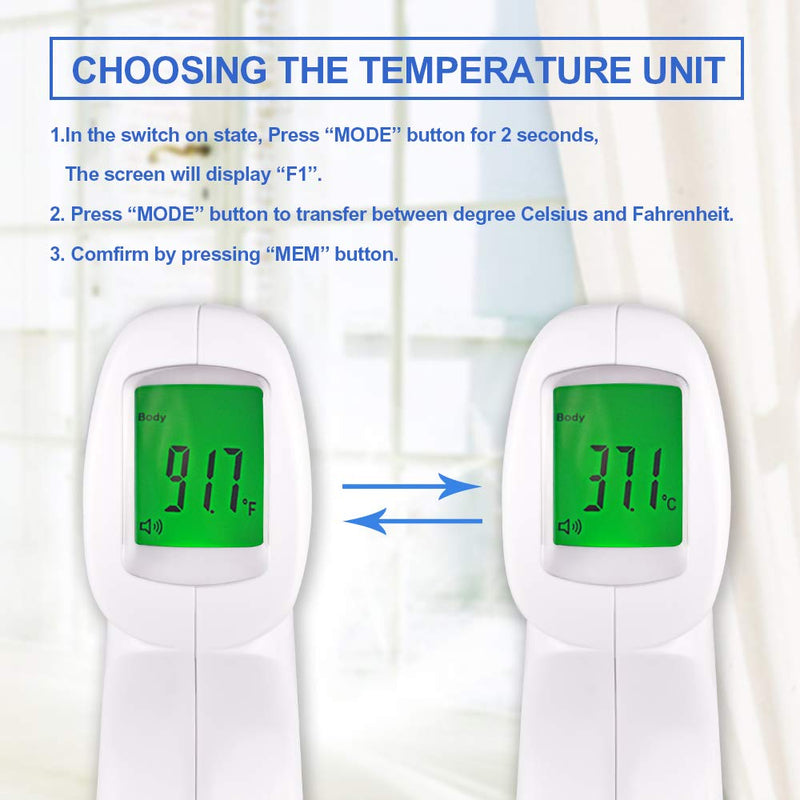 Berrcom Non Contact Infrared Forehead Thermometer JXB-178 Medical Grade Baby Fever Check Thermometer 3 in 1 Contactless for Kids Infant Adult (Batteries Not Included) - NewNest Australia