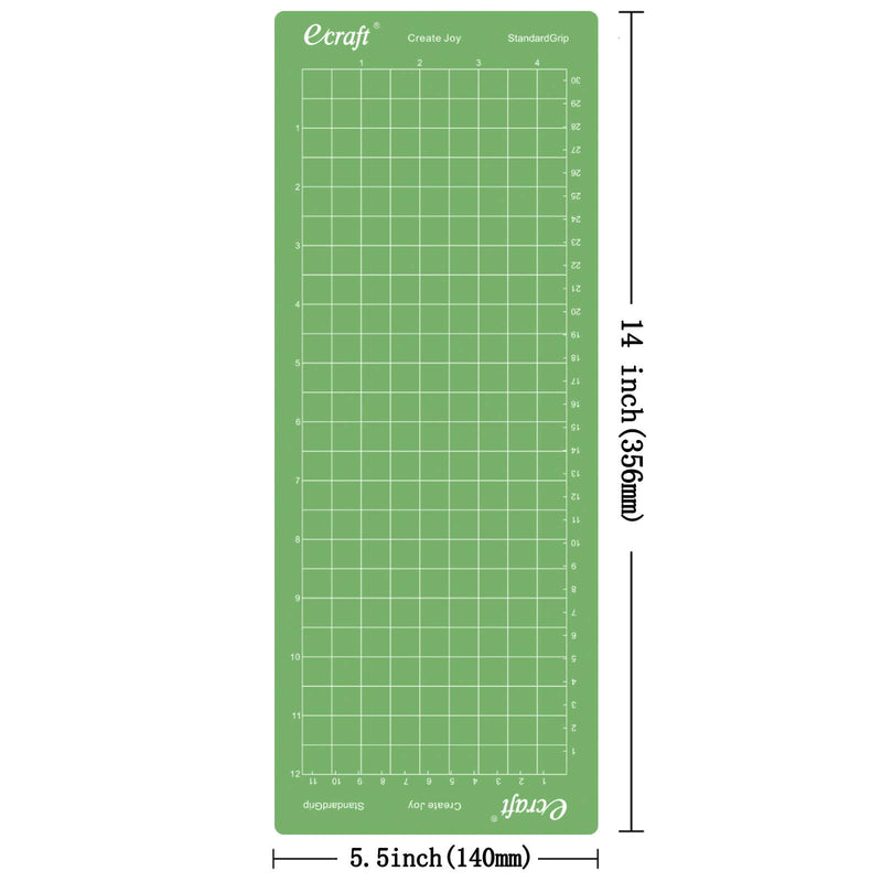 Ecraft StandardGrip 4.5X12 Inch Durable Standardgrip Adhesive Sticky Quilting Joy Mats Replacement Accessories for Cricut Joy（3 Mats） Green for cricut joy 4.5X12 (3 pack) - NewNest Australia