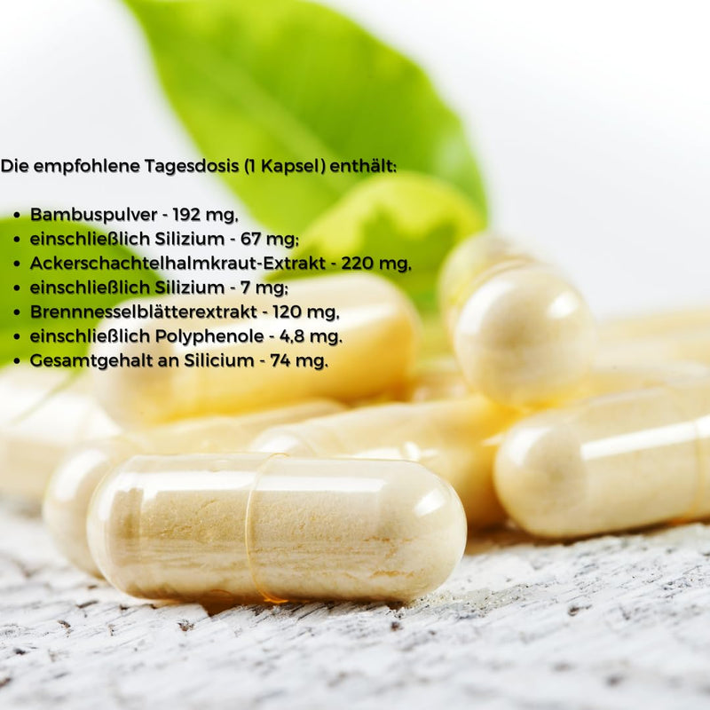 ForMeds - Bicaps Silica+ - 74 mg organic silicon - dietary supplement with plant extracts - vegans - vegetarians - 60 capsules - NewNest Australia
