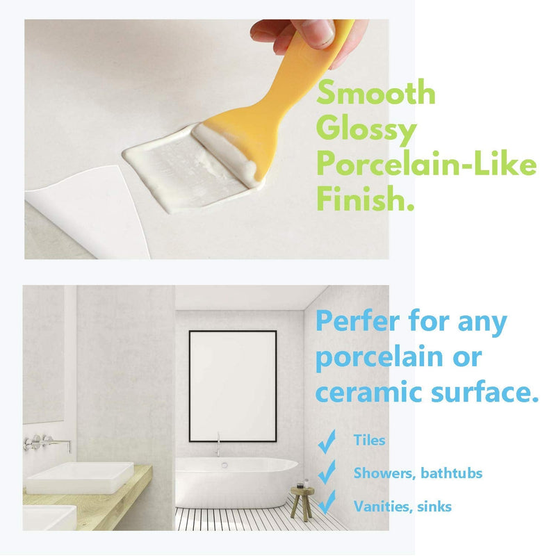 NADAMOO Tub Repair Kit White Tile Shower Repair Kit for Fiberglass Porcelain Ceramic Acrylic Stone, Fix Crack Chip Scrap Hole - 3.5 Oz - NewNest Australia