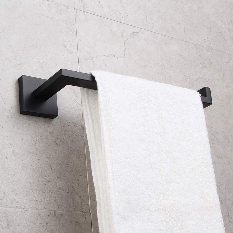 GERZWY Bathroom Hardware Accessories Sets SUS304 Stainless Steel Bath Shower Set 3-Pieces(Robe Hook Toilet Paper Holder Towel Bar) Contemporary Style, Matte Black IG18567-3BK - NewNest Australia