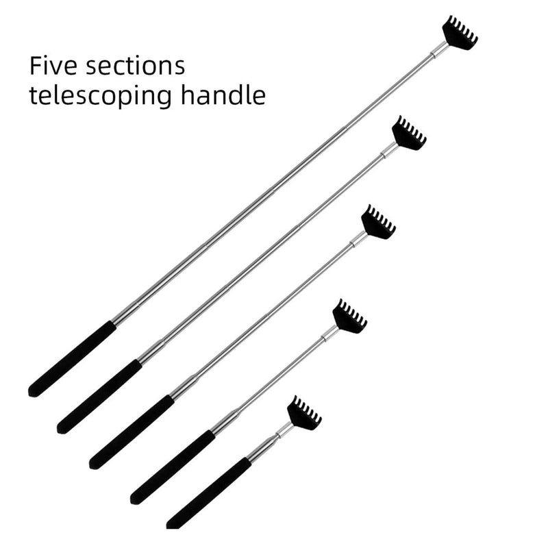 Back Scratcher, WOVTE 3 Pack Black Portable Extendable Stainless Steel Telescoping Back Massager for Adults Men Women Itch Relief (7.87 to 26.77 Inch) - NewNest Australia