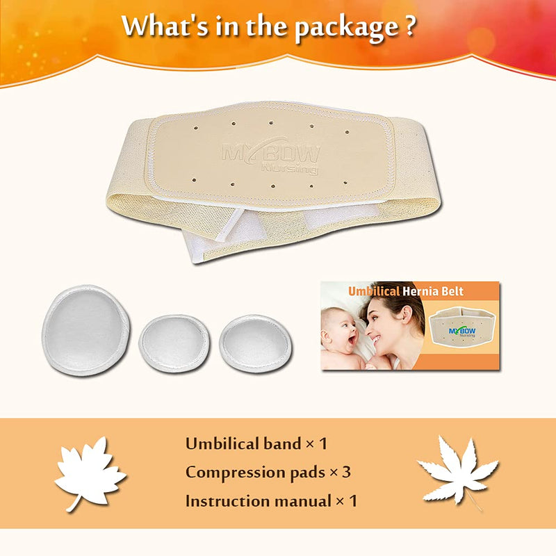 Umbilical Hernia Belt Baby Belly Button Band Newborn Cover Infant Tummy Wrap Umbilical Cord Belt Baby Support Truss Child Adjustable Belly Band Abdominal Navel Colic Relief (Medium) - NewNest Australia