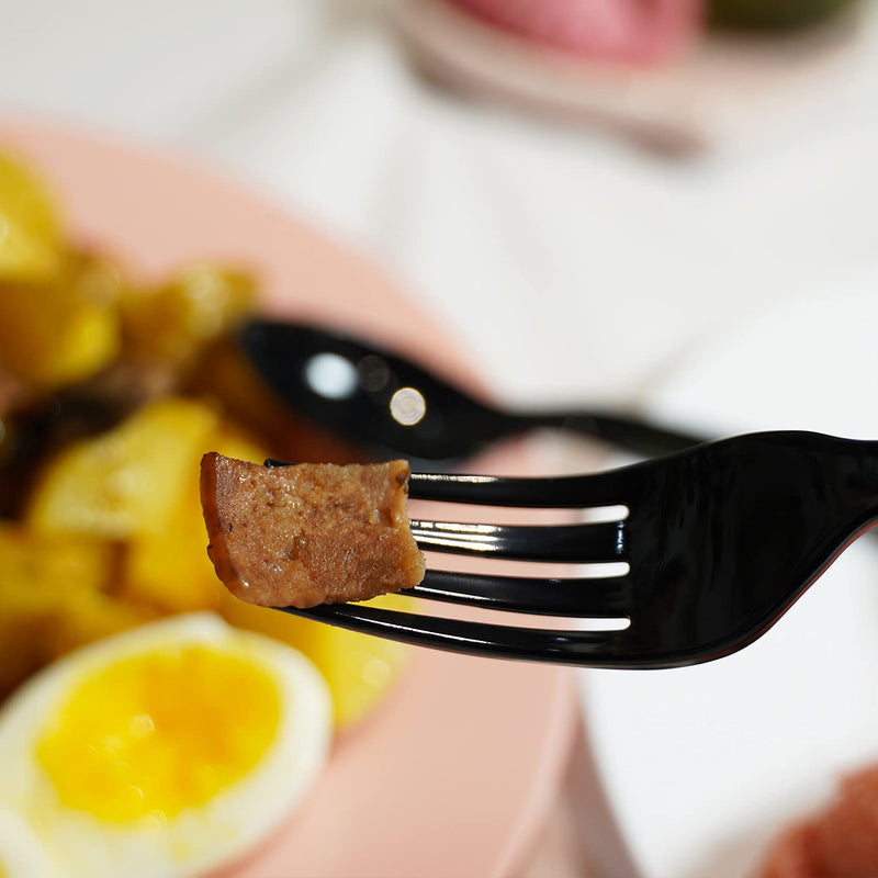 Disposable Forks, Plastic Forks, Pack of 100, Black, Disposable Utensils for Party Supply - NewNest Australia