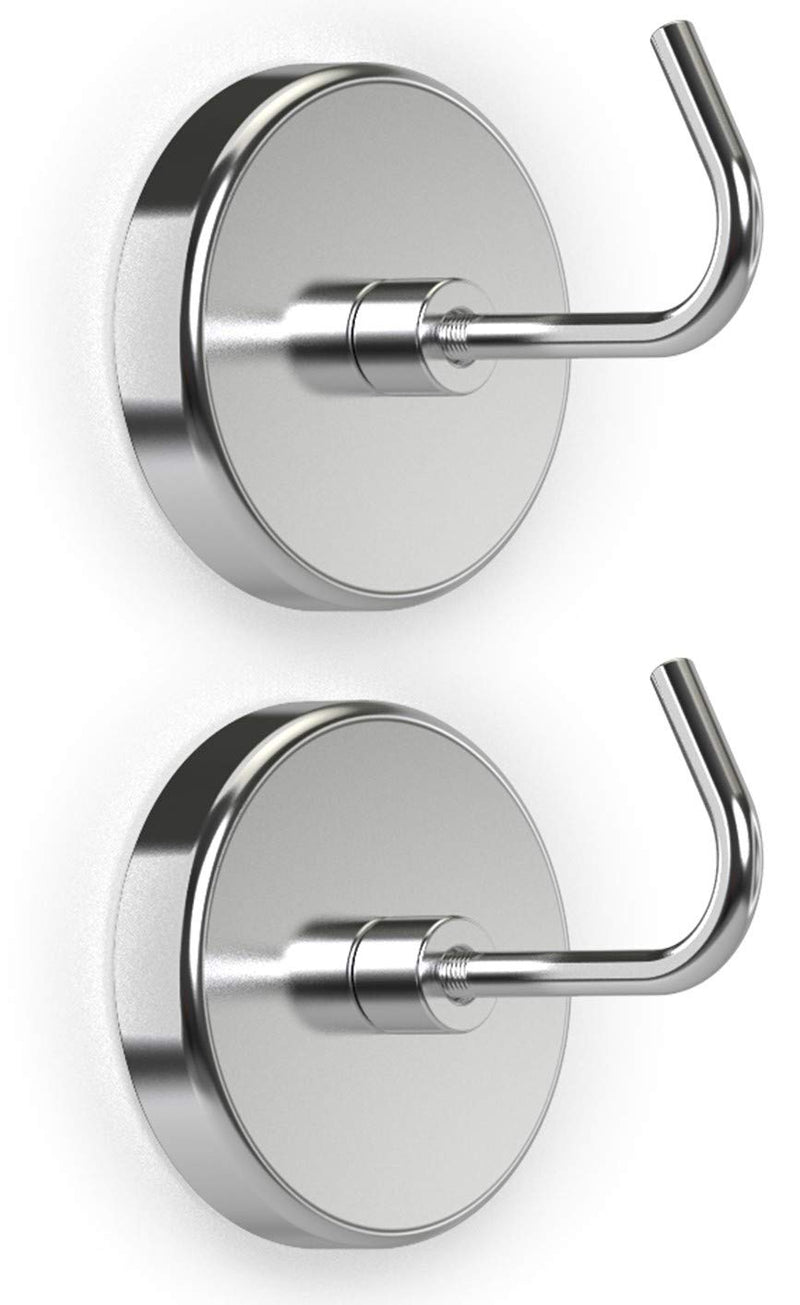 NewNest Australia - PRIMADA Extra-Strong Set Magnetic Hooks, 2pc, Chrome 