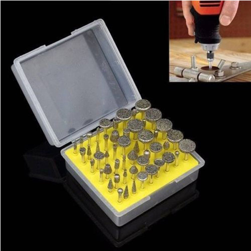 YEEZUGO 50pcs Diamond Coated Grinding Head Grinding Burrs Set for Dremel Rotary Tool … - NewNest Australia