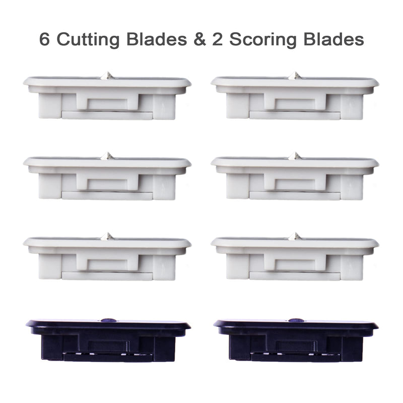 Likart 8 Pack Paper Cutter Replacement Blades for Cricut Portable Trimmer Replacement Blades for Cricut Cutter/Cricut Roll Holder/Xinart Paper Cutter(6 Cutting Blades & 2 Scoring Blades) - NewNest Australia