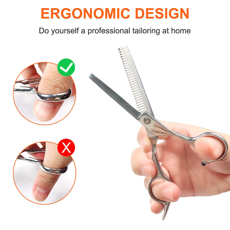 Mesybveo 2 pieces hair scissors, ultra-sharp and precisely cut styling scissors, hairdressing scissors made of stainless steel for thinning and shaping, suitable for home, hairdressing salon, hairdresser - NewNest Australia