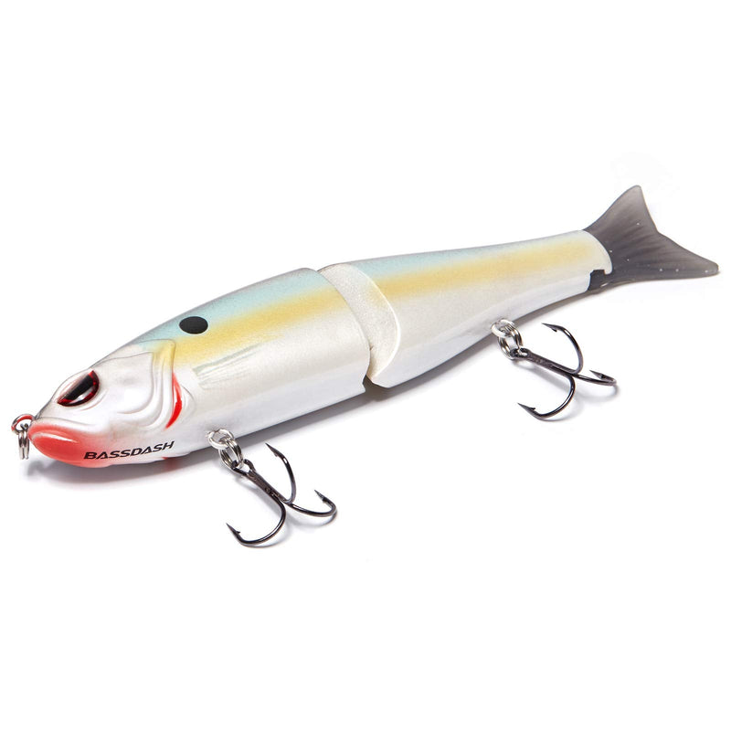 Bassdash SwimShad Glide Baits Jointed Swimbait Bass Pike Salmon Trout Muskie Fishing Lure Threadfin 4.5in/0.65oz - NewNest Australia