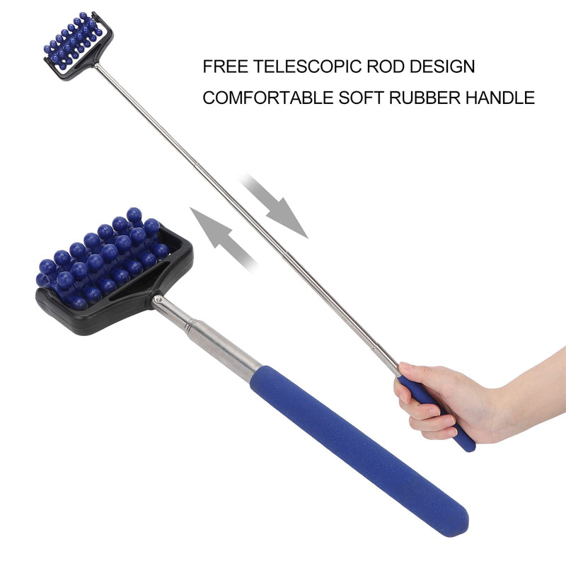 Telescopic Back Massager Adjustable Massage Roller Men Women Manual Massager For Massage And Relaxation, Relieves Muscle Fatigue And Pain, 22 Cm - 59 Cm (Navy Blue) - NewNest Australia