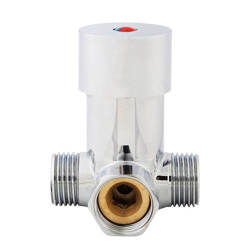 G1/2 Hot Cold Water Mixing Valve Solid Brass Thermostatic Mixer Temperature Control for Bathroom Automatic Sensor Touchless Faucet - NewNest Australia