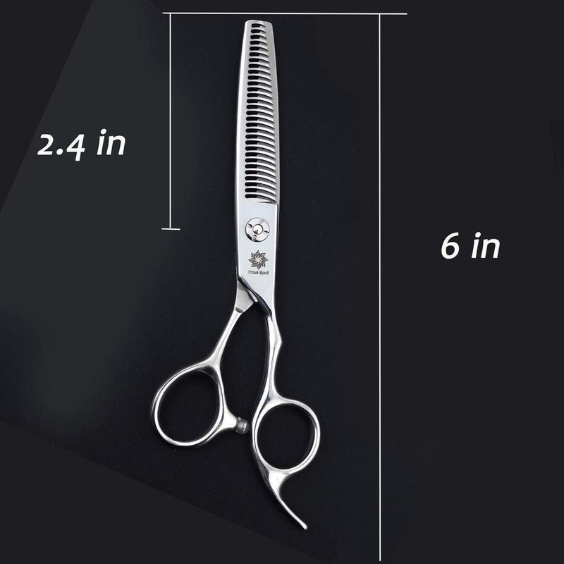 Dream Reach 6" Professional Hair Cutting Scissors Japan 440C Steel Thinning Scissor for Men/Women Cutting for Salon/Barber/Home (Antler Teeth 01) Antler Teeth 01 - NewNest Australia
