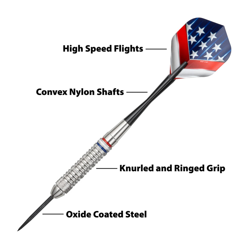 Fat Cat Support Our Troops Steel Tip Darts with Storage/Travel Case, 23 Grams - NewNest Australia