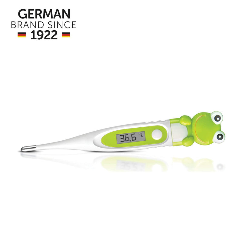Reer 9808 Digital Fever Thermometer for Baby, Flexible Tip, with Cute Frog Motif, Digital Fever Thermometer, Frog, 1 Piece (Pack of 1) - NewNest Australia