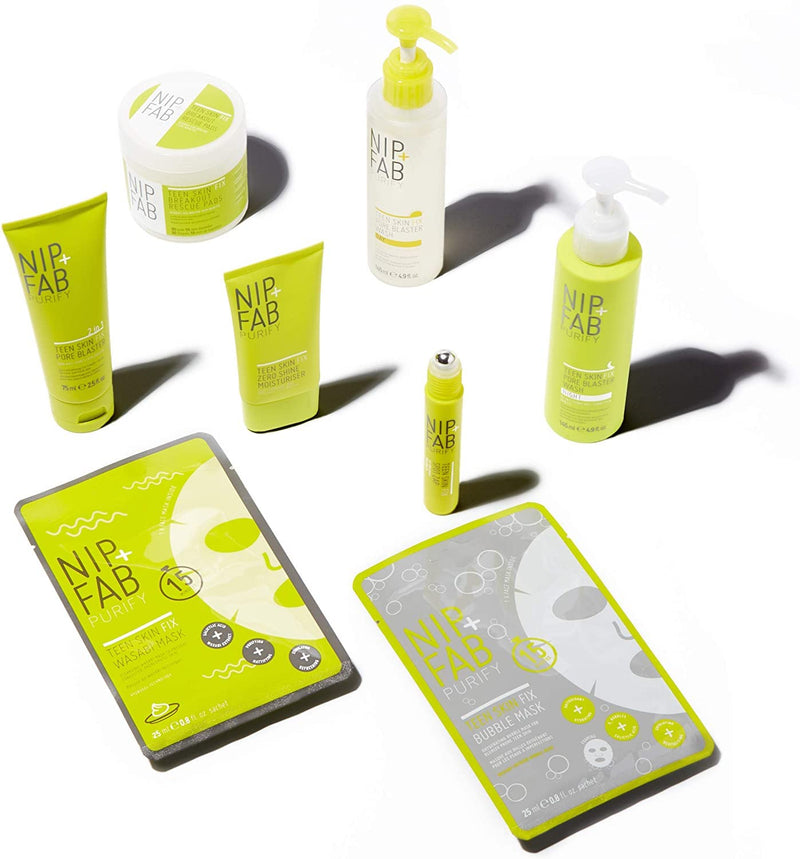 Nip + Fab Teen Skin Fix Pore Blaster Night Face Wash with Salicylic Acid, Wasabi Extract, and Tea Tree Oil Cleansing Purifying Facial Cleanser for Breakouts Acne Prevention and Refining Pores,144.91ml - NewNest Australia
