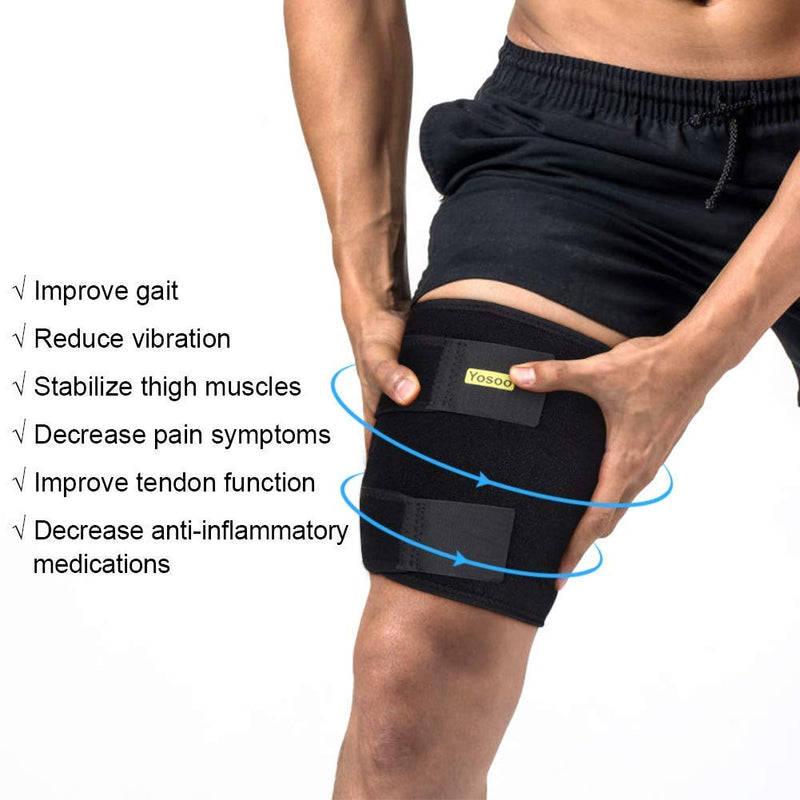 Adjustable Thigh Support Neoprene Thigh Brace with Non-Slip Strap, for Hip, Groin, Hamstring, Thigh, and Sciatic Nerve Pain Relief, Muscle Strain Prevention and Rehabilitation - NewNest Australia