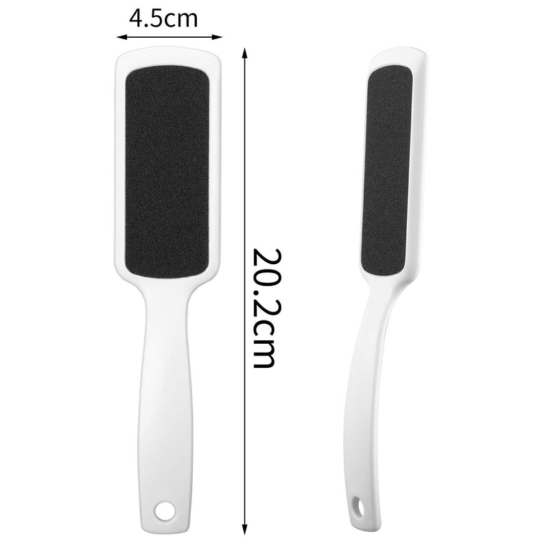 3 Pieces Double-Sided Foot File Foot Rasp File Dead Skin Remover Foot Scrubber Hard Skin Remover Foot Care for Wet and Dry Cracked Feet (White) White - NewNest Australia