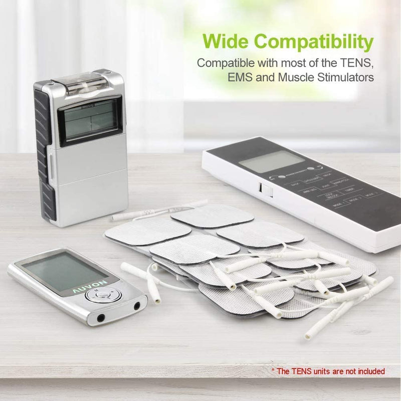AUVON TENS Machine Pads 50 x 50mm 20 Pcs, 3rd Gen Latex-Free TENS Electrode Pads Patches with Upgraded Self-Stick Performance and Non-Irritating Design for Electrotherapy A-white - NewNest Australia