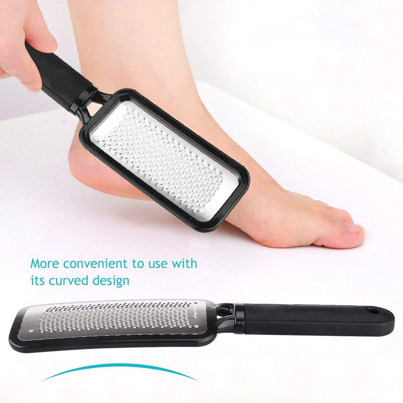Angel Kiss Colossal Foot Rasp Foot File Callus Remover - Best Foot Care Pedicure Metal Surface Tool Remove Hard Skin. Can Be Used On Both Wet & Dry Feet, Surgical Grade Stainless Steel File - Black - NewNest Australia
