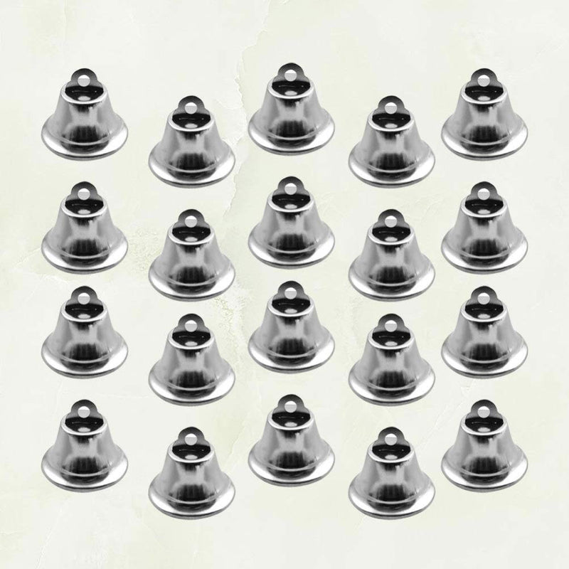 SUPVOX 20pcs Craft Bells Jingle Bells Mini Small Bells Silver Wind Chimes Bells Vintage Metal Bells Christmas DIY Craft Wind Chimes Making - NewNest Australia