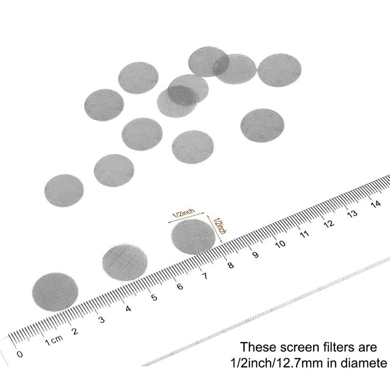 200pcs Pipe Screens Stainless Steel Screens, Premium 1/2 Inch Pipe Screen with Metal Box 0.5 Inch (Pack of 200) - NewNest Australia
