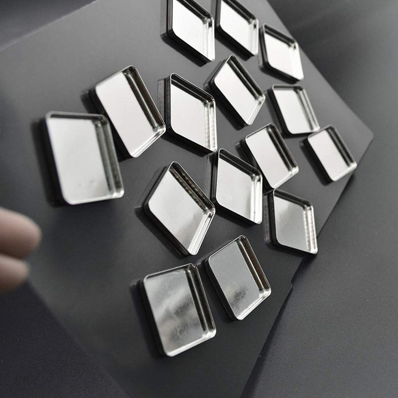 Lurrose 56pcs Empty Square Metal Pans for Magnetic Eyeshadow Makeup Palette Pressed Powder(26mm) - NewNest Australia